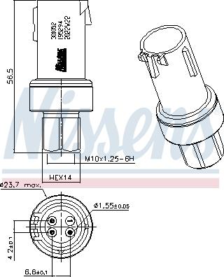 Nissens 301052 - Przełącznik ciśnieniowy, klimatyzacja www.parts5.com