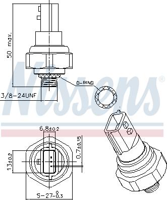 Nissens 301038 - Presostato, aire acondicionado www.parts5.com