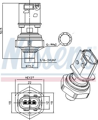 Nissens 301026 - Прекъсвач на налягане, климатизация www.parts5.com