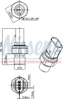 Nissens 301101 - Tlačna sklopka, klima-uređaj www.parts5.com