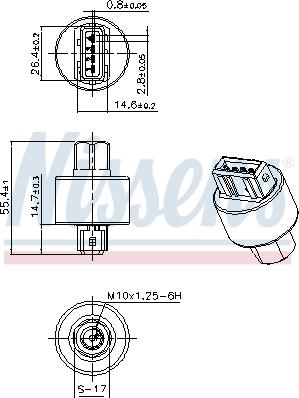 Nissens 301103 - Prekidač pritiska, klima uređaj www.parts5.com