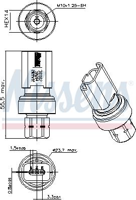 Nissens 301102 - Pressure Switch, air conditioning www.parts5.com