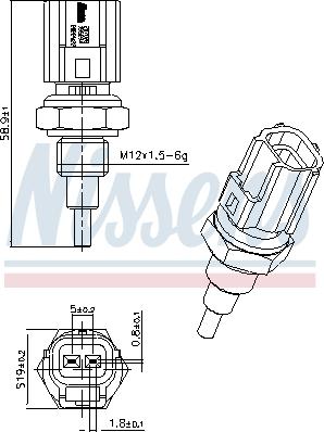 Nissens 207098 - Soğutucu akışkan sıcaklık sensörü www.parts5.com