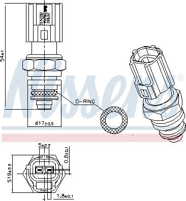 Nissens 207048 - Czujnik, temperatura płynu chłodzącego www.parts5.com