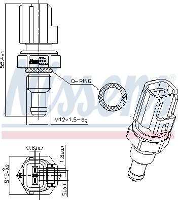 Nissens 207056 - Soğutucu akışkan sıcaklık sensörü www.parts5.com