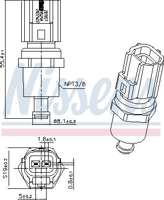 Nissens 207057 - Sensor, coolant temperature www.parts5.com