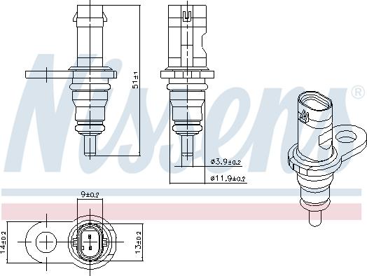 Nissens 207067 - Sensor, temperatura del refrigerante www.parts5.com