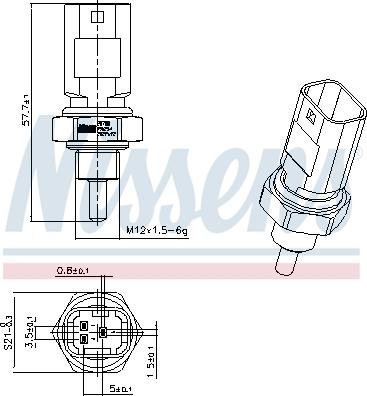 Nissens 207001 - Αισθητήρας, θερμοκρ. ψυκτικού υγρού www.parts5.com