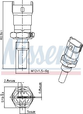 Nissens 207019 - Senzor,temperatura lichid de racire parts5.com