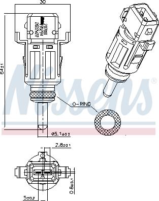 Nissens 207010 - Sensor, coolant temperature www.parts5.com