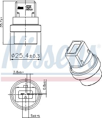 Nissens 207032 - Senzor,temperatura lichid de racire www.parts5.com