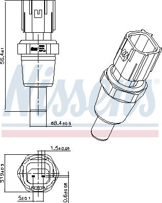 Nissens 207029 - Érzékelő, hűtőfolyadék-hőmérséklet www.parts5.com