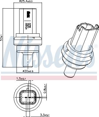 Nissens 207021 - Sensor, temperatura del refrigerante www.parts5.com