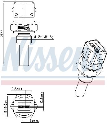 Nissens 207076 - Sensor, Kühlmitteltemperatur www.parts5.com