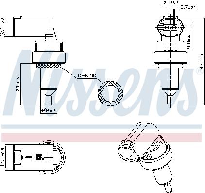 Nissens 207100 - Sensor, temperatura del refrigerante parts5.com