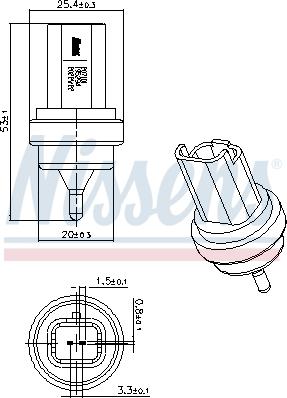 Nissens 207101 - Sensor, coolant temperature www.parts5.com