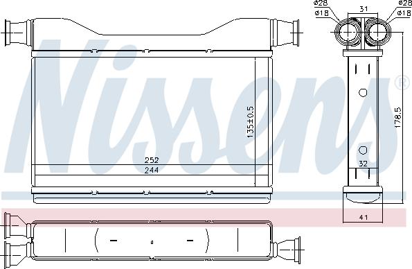 Nissens 70528 - Schimbator caldura, incalzire habitaclu www.parts5.com