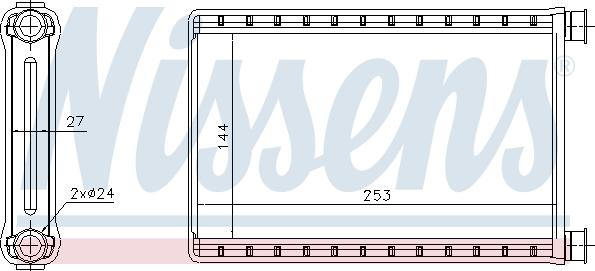 Nissens 70523 - Heat Exchanger, interior heating www.parts5.com