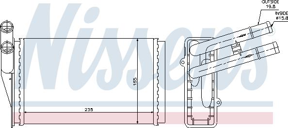 Nissens 70221 - Теплообменник, отопление салона www.parts5.com