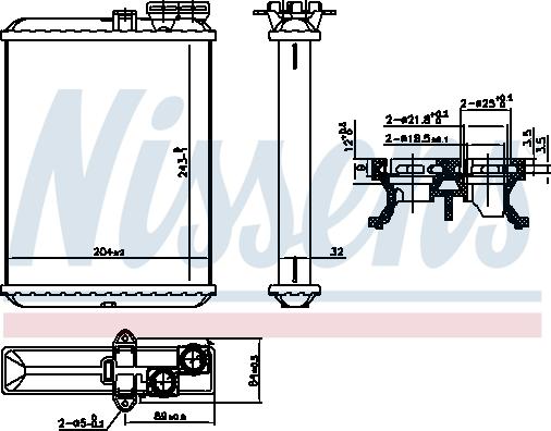 Nissens 707102 - Εναλλάκτης θερμότητας, θέρμανση εσωτερικού χώρου www.parts5.com