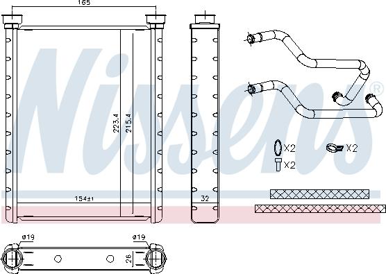 Nissens 707178 - Heat Exchanger, interior heating www.parts5.com