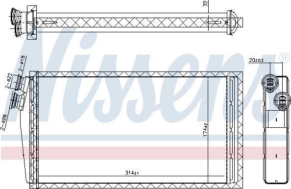 Nissens 707206 - Heat Exchanger, interior heating www.parts5.com