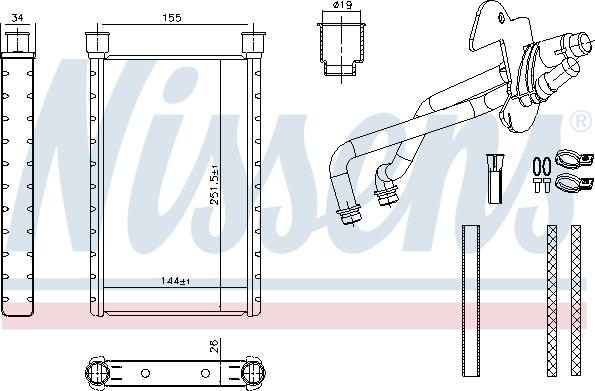 Nissens 707282 - Schimbator caldura, incalzire habitaclu www.parts5.com