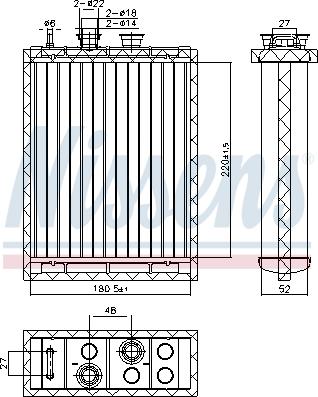 Nissens 707220 - Heat Exchanger, interior heating www.parts5.com