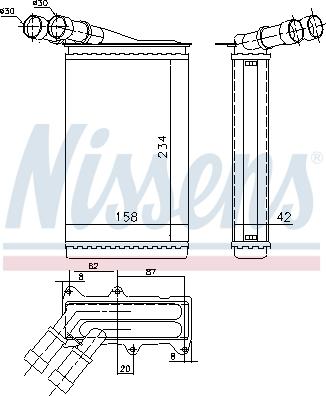 Nissens 71147 - Heat Exchanger, interior heating parts5.com