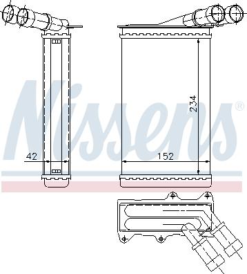 Nissens 71156 - Hőcserélő, belső tér fűtés www.parts5.com