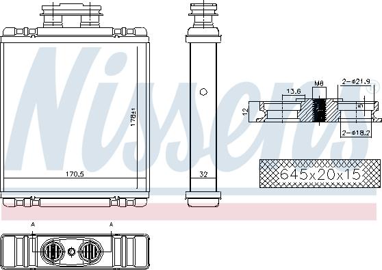 Nissens 73997 - Heat Exchanger, interior heating www.parts5.com