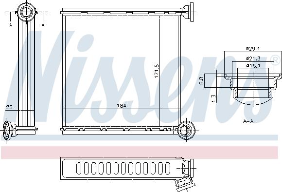 Nissens 73980 - Výmenník tepla vnútorného kúrenia www.parts5.com