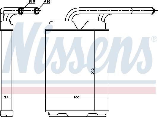 Nissens 73349 - Heat Exchanger, interior heating www.parts5.com