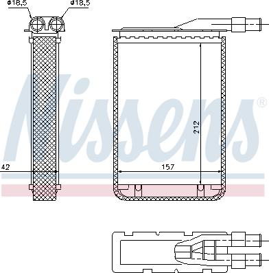 Nissens 733591 - Hőcserélő, belső tér fűtés www.parts5.com