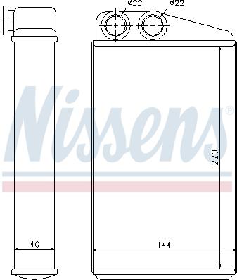 Nissens 73249 - Wymiennik ciepła, ogrzewanie wnętrza www.parts5.com