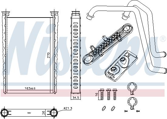 Nissens 72054 - Radiador de calefacción www.parts5.com