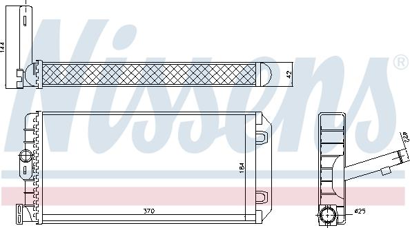 Nissens 72053 - Wärmetauscher, Innenraumheizung www.parts5.com