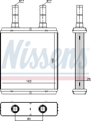 Nissens 77613 - Heat Exchanger, interior heating www.parts5.com