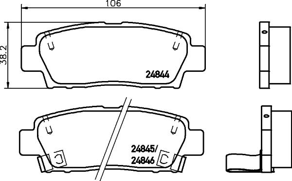 TRW GDB7055YO - Brake Pad Set, disc brake www.parts5.com