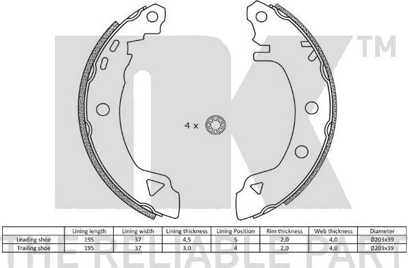 NK 2710487 - Piduriklotside komplekt www.parts5.com