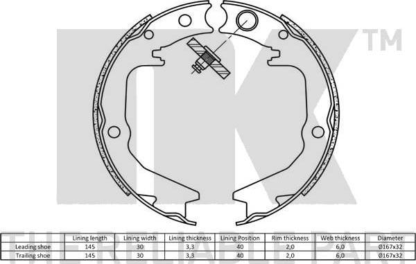 NK 2730674 - Set saboti frana www.parts5.com