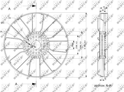 NRF 49807 - Rotor ventilatorja, hlajenje motorja www.parts5.com