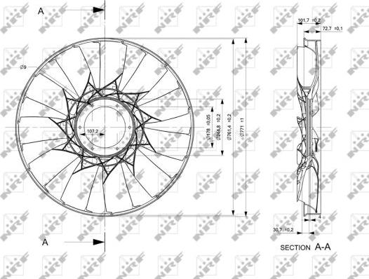 NRF 49831 - Fan Wheel, engine cooling www.parts5.com