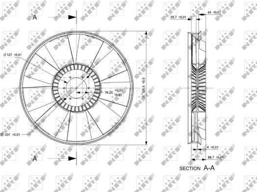 NRF 49826 - Koleso ventilátora chladenia motora www.parts5.com