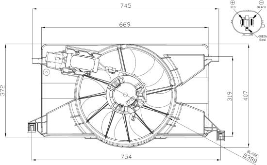 NRF 47959 - Ventilator, radiator www.parts5.com