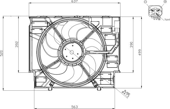NRF 47960 - Fan, radiator parts5.com