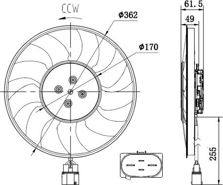 NRF 47917 - Ventilador, refrigeración del motor www.parts5.com