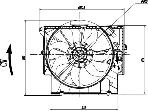 NRF 47923 - Fan, radiator parts5.com