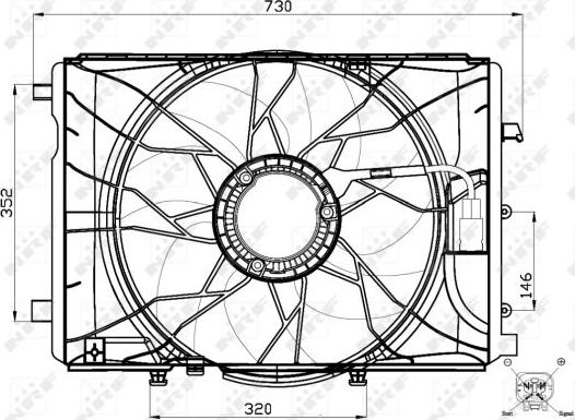 NRF 47443 - Ventilator, radiator www.parts5.com