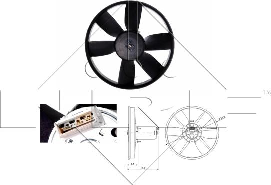 NRF 47401 - Fan, radiator parts5.com